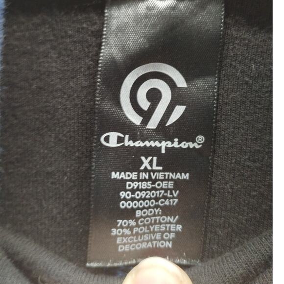 Champion C9 Women's Size XL Blue Funnel Mock Neck Thumb Hole Pullover Sweatshirt - Picture 4 of 5